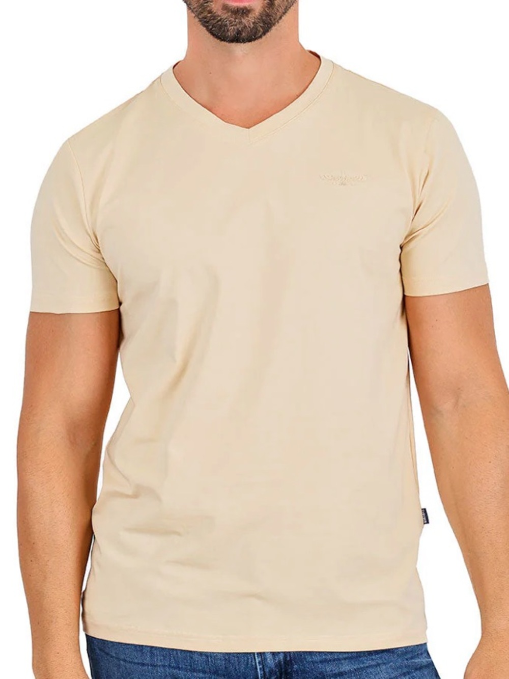 Barabas TV216 V-Neck Tee Natural Large NWT
